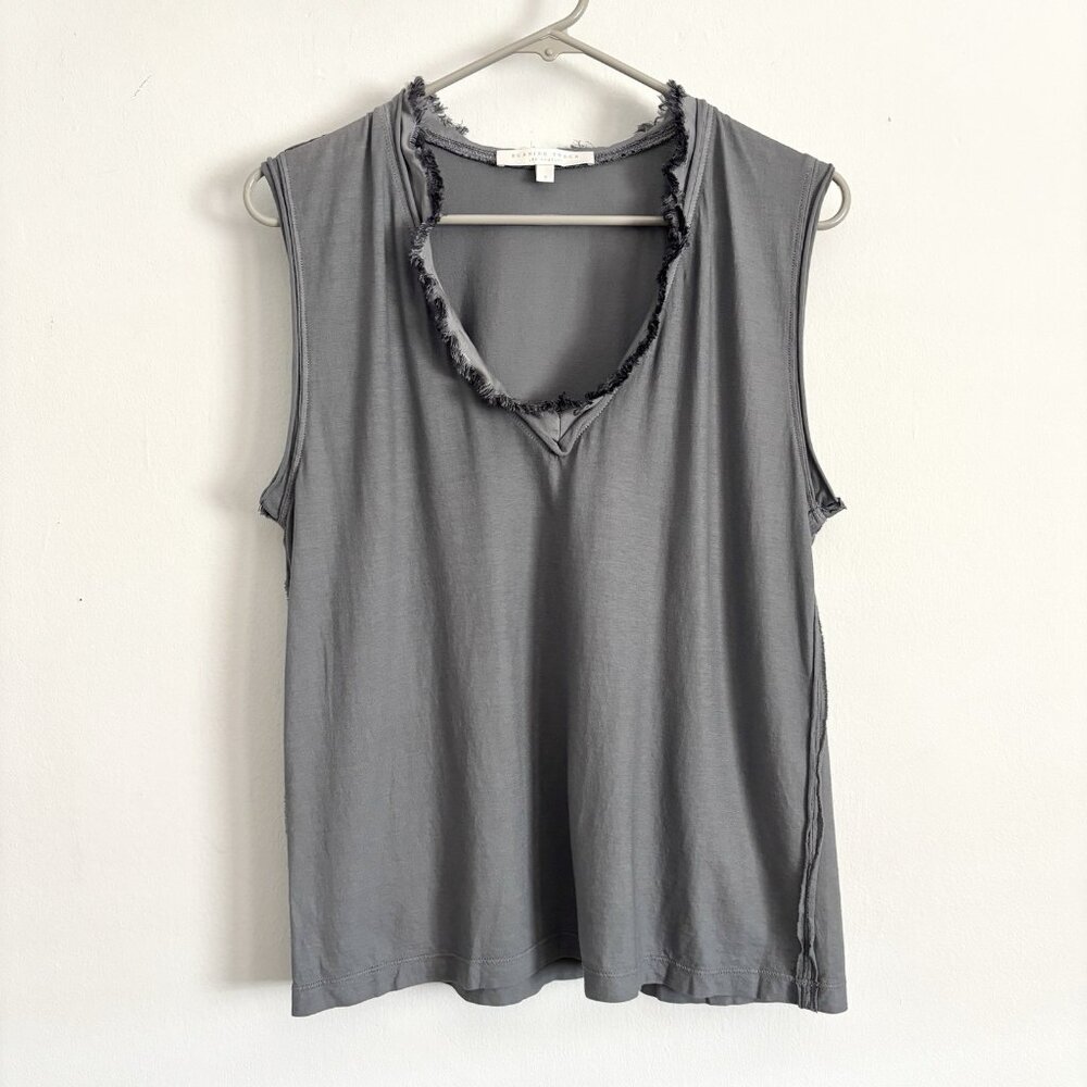 Burning Torch Blue Gray Sleeveless V-Neck Tank Top Women’s Size Small